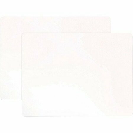 PACON Board, Dry-Erase, Unruled/Plain, 2-Sided, 9inx12in, White, 2PK PACP900425